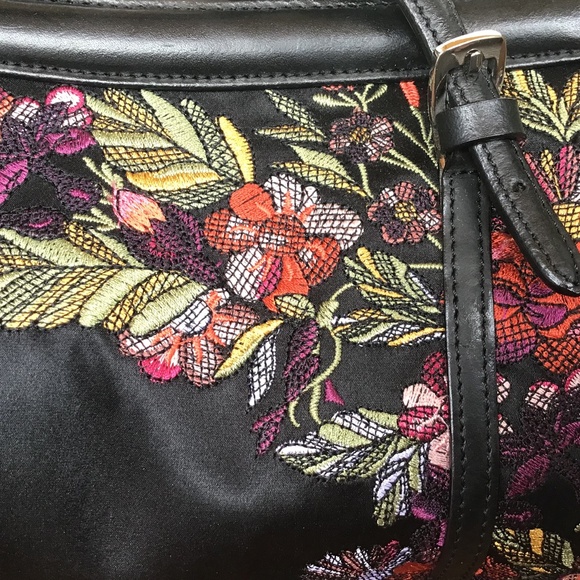 Karen Millen Black Silk Embroidered Bag - Picture 4 of 16